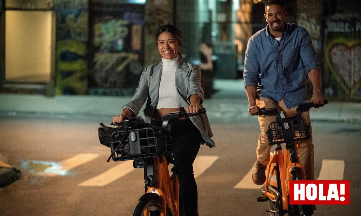 Gina Rodriguez with Players co star Damon Wayans Jr.