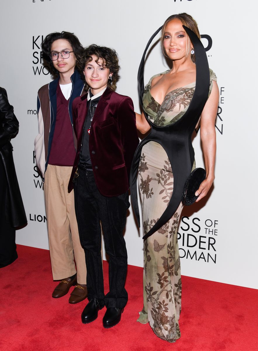 Max Muniz, Emme Munz, and Jennifer Lopez at the "Kiss of the Spider Woman" New York Screening.