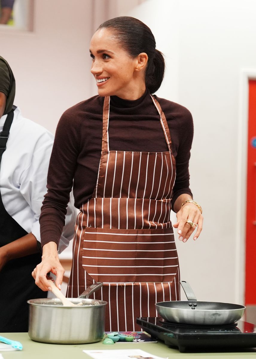 Meghan, Duchess of Sussex during a visit to Himmah Hub during their visit to Nottingham on October 15, 2026 in Nottingham, England.