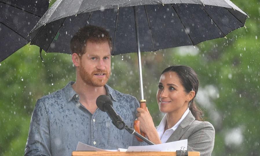 Meghan Markle and Prince Harry umbrella