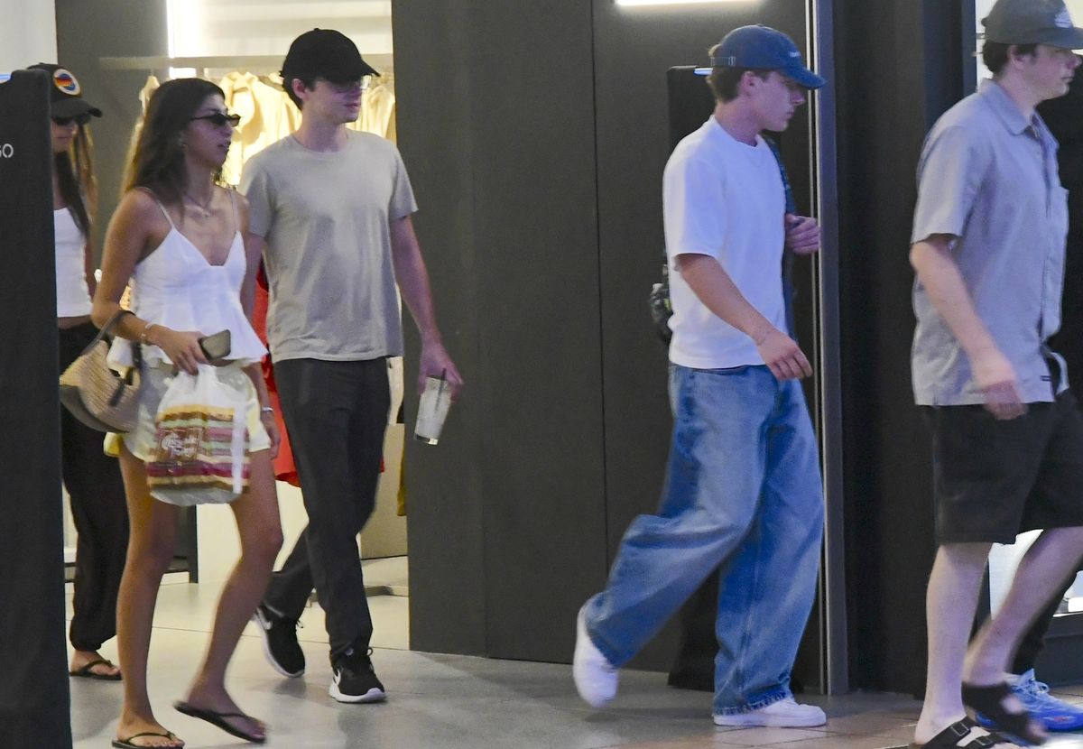 Mateo and Valentino at a mall in Puerto Rico