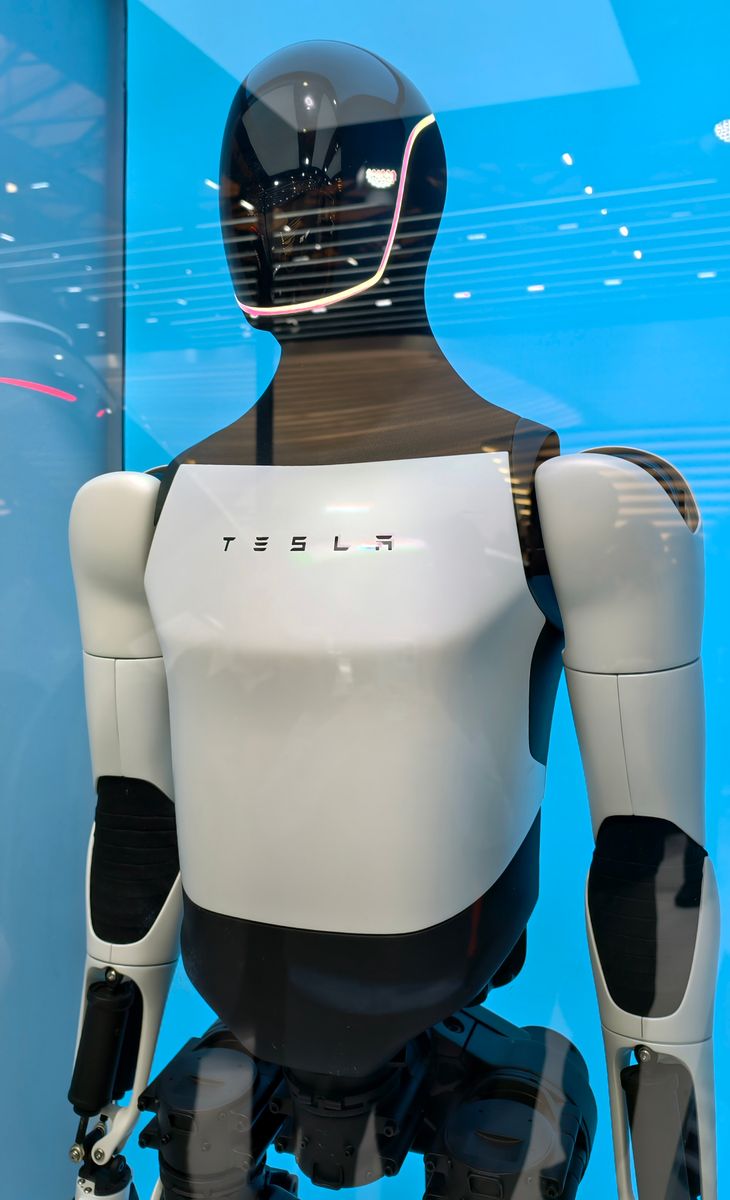 Elon Musk's Tesla Humanoid Robot Optimus Gen 3 is showcased at AWE2026 in Shanghai, China,