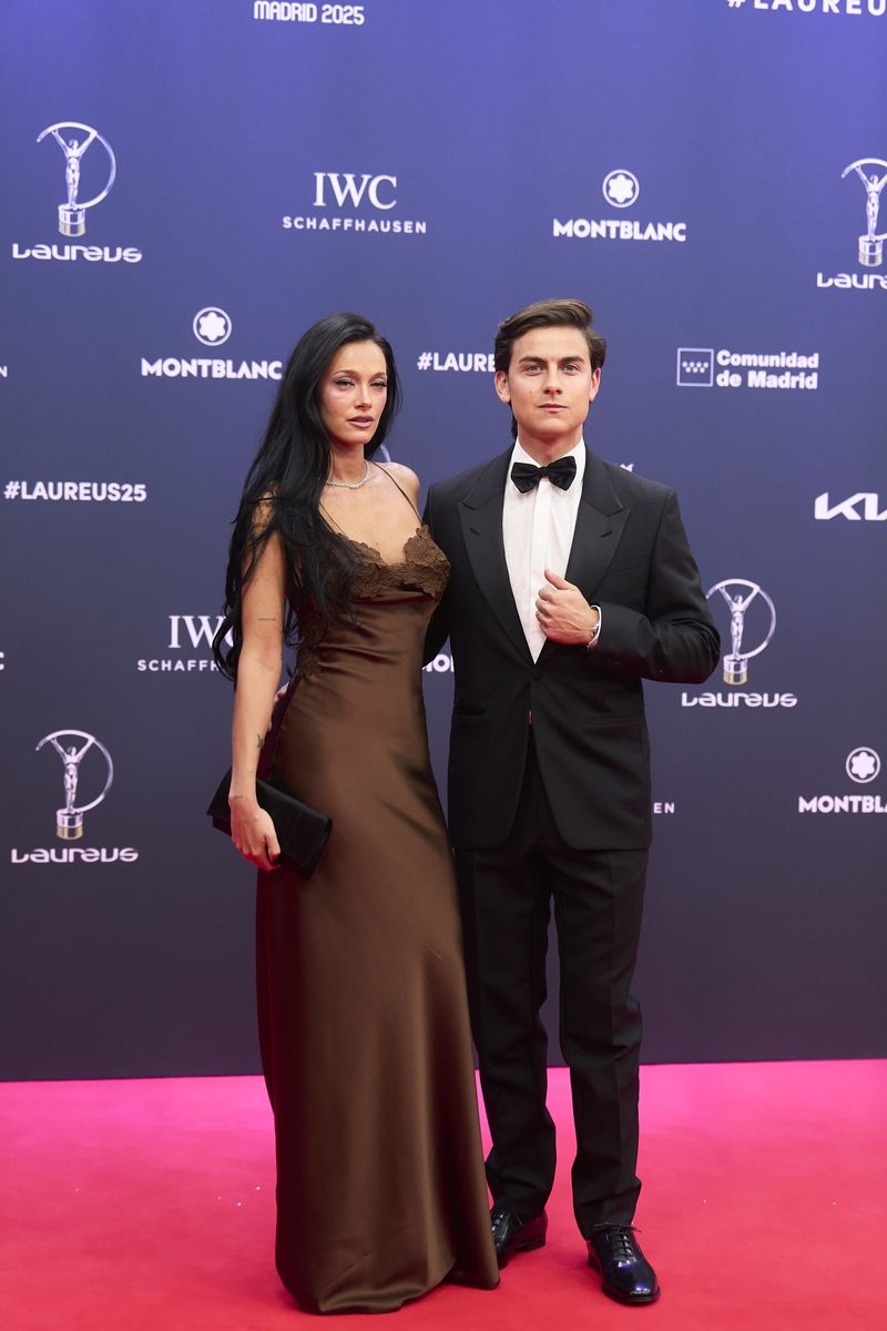 Paulo Dybala and Oriana Sabatini at the 25th Anniversary of the Laureus World Sports Awards