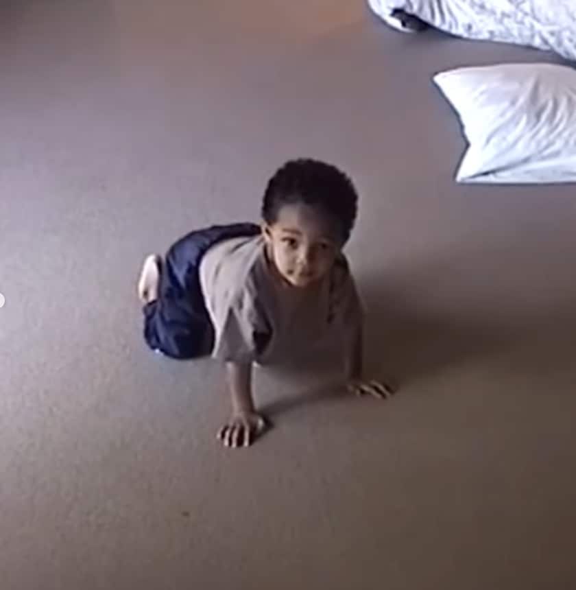 Jaden showing off his adorable tricks