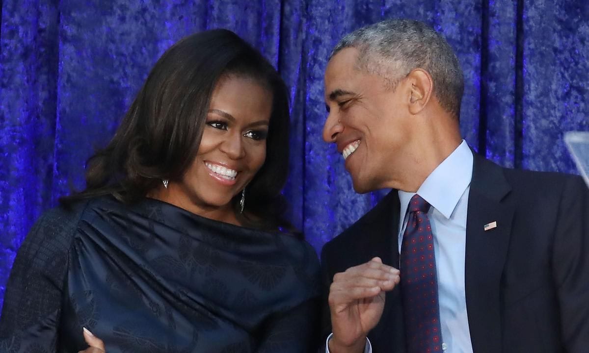 Barack And Michelle Obama Attend Portrait Unveiling At Nat'l Portrait Gallery