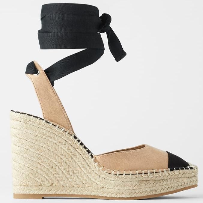 Tied Espadrille Wedges by Zara