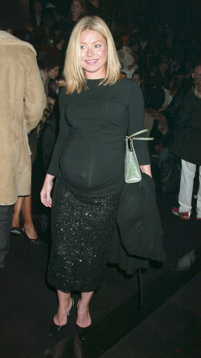 Kelly Ripa during Sean John Fall 2003 Fashion Show at Ciprianis in New York, NY, United States. (Photo by Gregory Pace/FilmMagic)