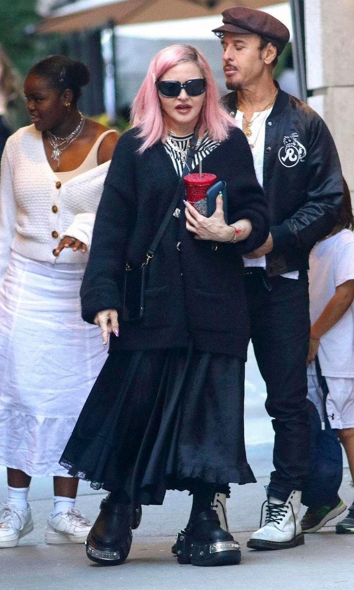 Madonna Balenciagas in New York