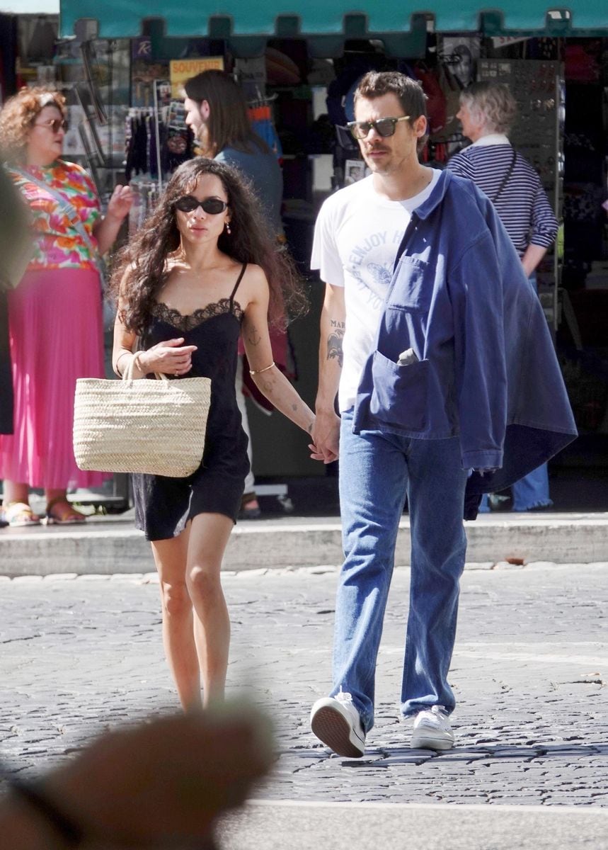 Zoë Kravitz showed up to support Harry Styles at the Berlin Marathon
