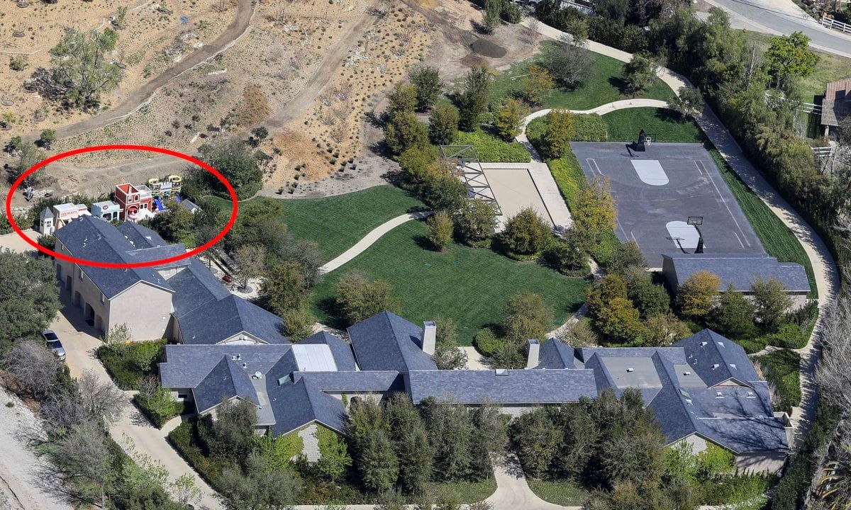 Kim Kardashian's backyard
