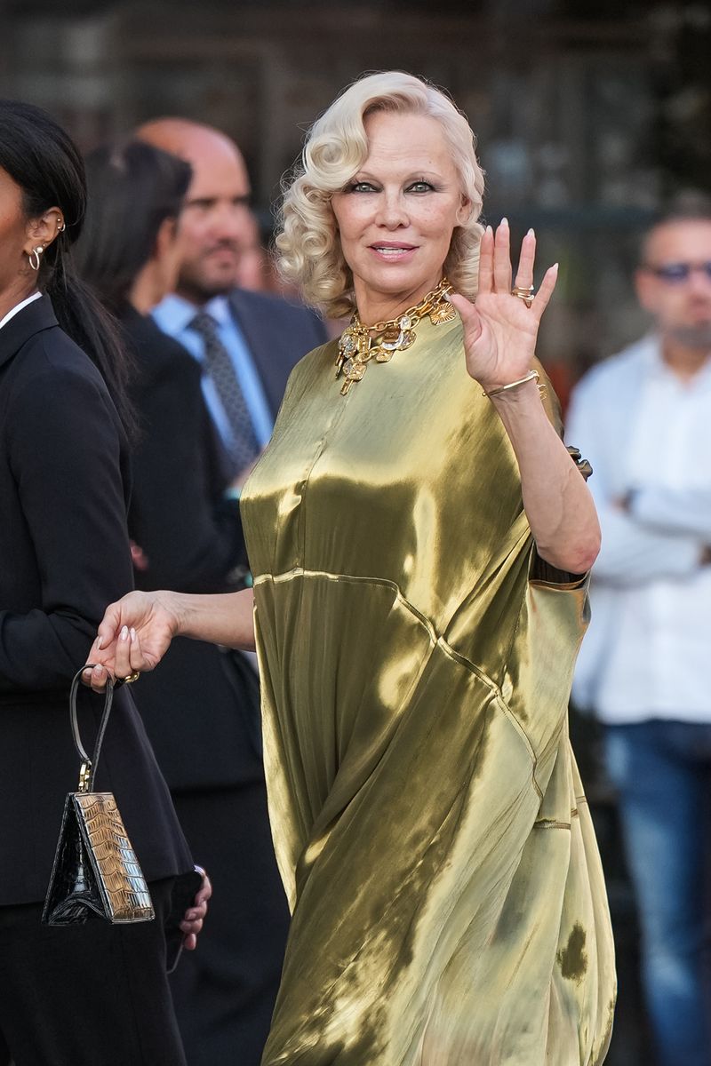 Pamela Anderson at the Vogue World show during the Milan Fashion Week - Womenswear Spring/Summer 2027 