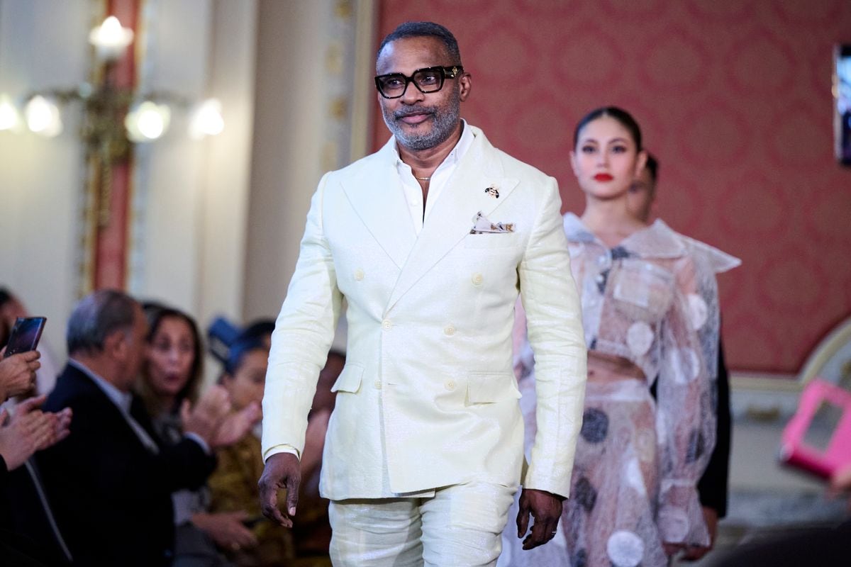 Designer Martin Polanco walks the runway of the "Spring Colors" fashion show at Casino Madrid on November 07, 2024 in Madrid, Spain. (Photo by Borja B. Hojas/Getty Images)