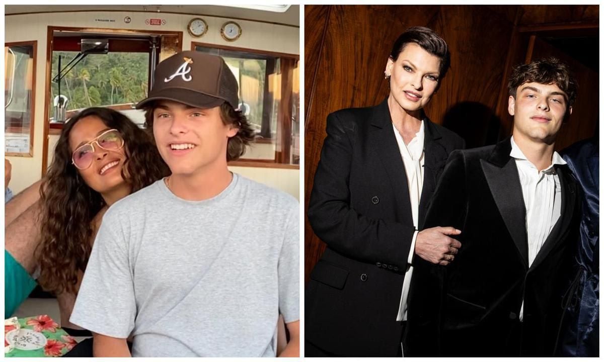 Salma Hayek y el hijo de Linda Evangelista