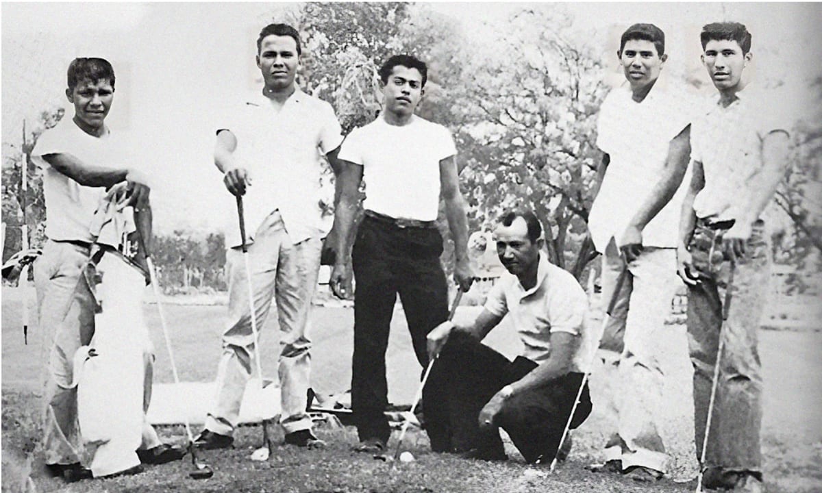  Original photo of JB Peña with Lupe Felan, Mario Lomas, Felipe Romero, Joe Treviño y Higinio “Gene” Vásquez 