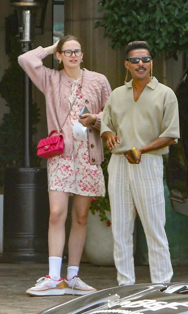 Violet Affleck was spotted departing The Maybourne Hotel after having lunch with Jennifer Lopez and a friend.