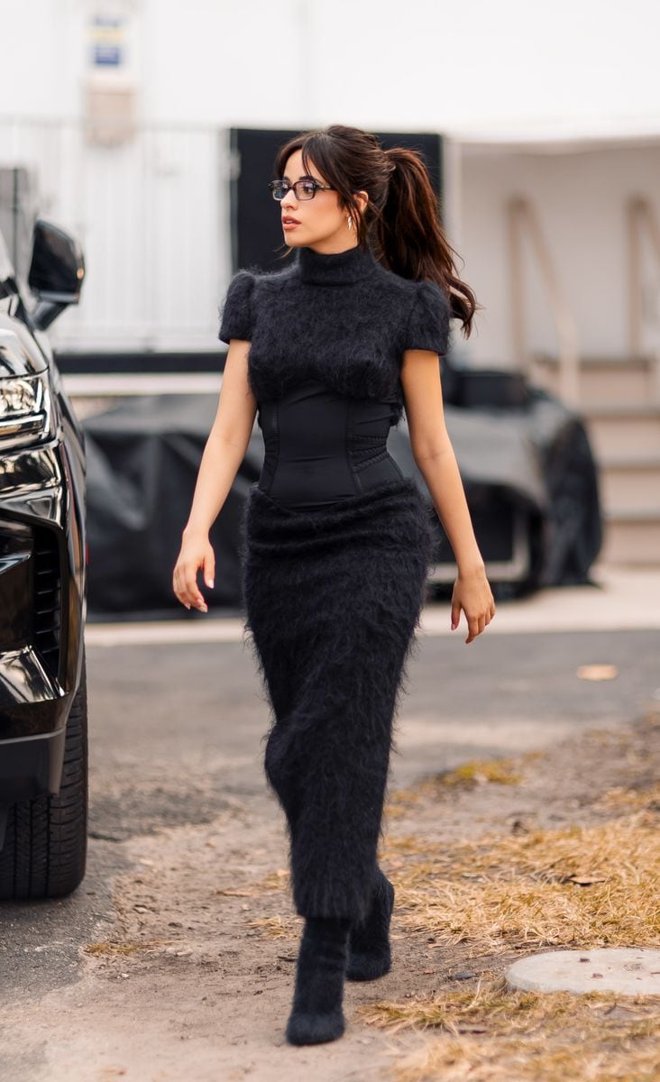 Camila Cabello steps out in all-black look at Art Basel Miami Beach