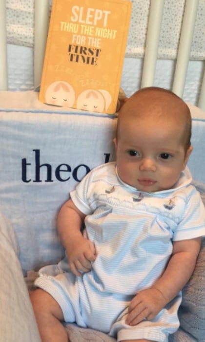 Theodore Kushner's latest milestone was a win-win for him and his mother. Ivanka celebrated her baby boy's landmark of finally sleeping through an entire night with a photo of him seated in front of a card that read: "SLEPT THRU THE NIGHT FOR THE FIRST TIME." Attached to the snap, Donald Trump's daughter wrote, "Last night was major for Theodore and me. #BigStuff #Milestones."
<br>
Photo: Instagram.com/ivankatrump