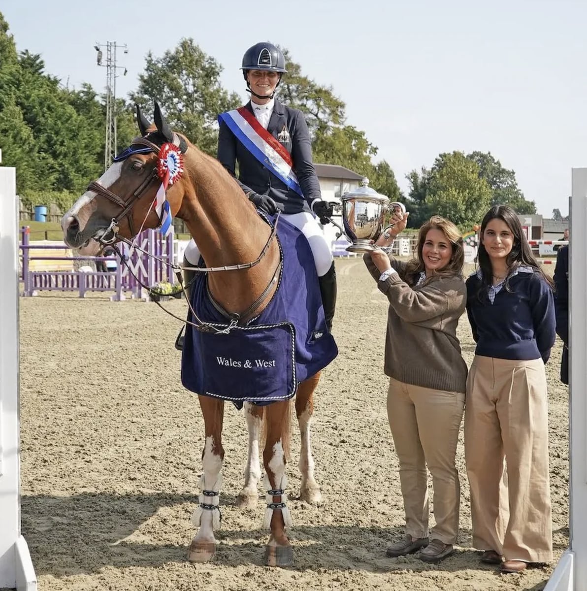 The princess and her daughter awarded the trophy to the winning rider