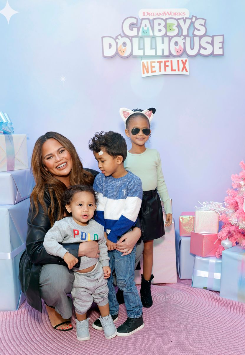  With four children — Luna, 9, Miles, 7, and toddlers Esti and Wren — Teigen is mindful of how openly she discusses food and body image.