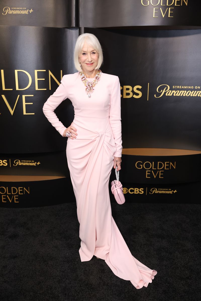 Helen Mirren wore bubble gum pink for her big night