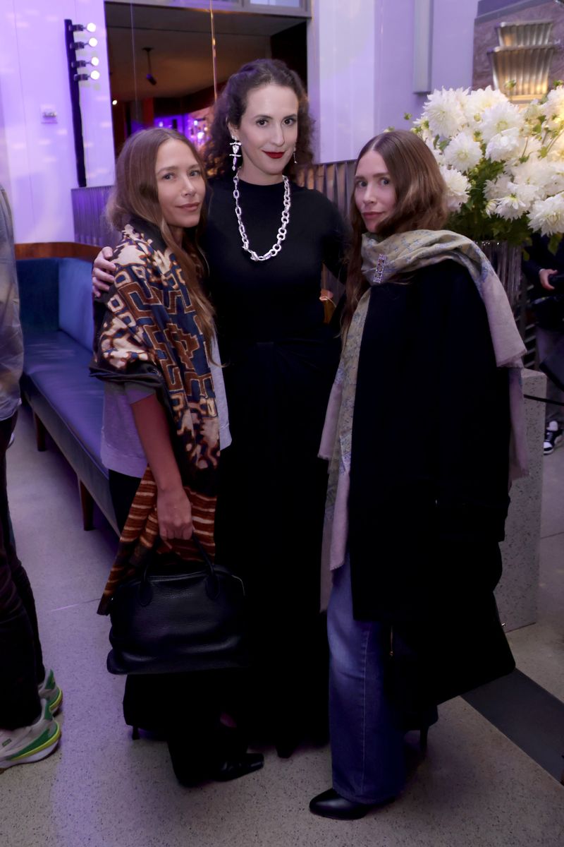 Mary-Kate Olsen, Sara Moonves, and Ashley Olsen attend as W Magazine and Bloomingdale's host New York Fashion Week September 11, 2025
