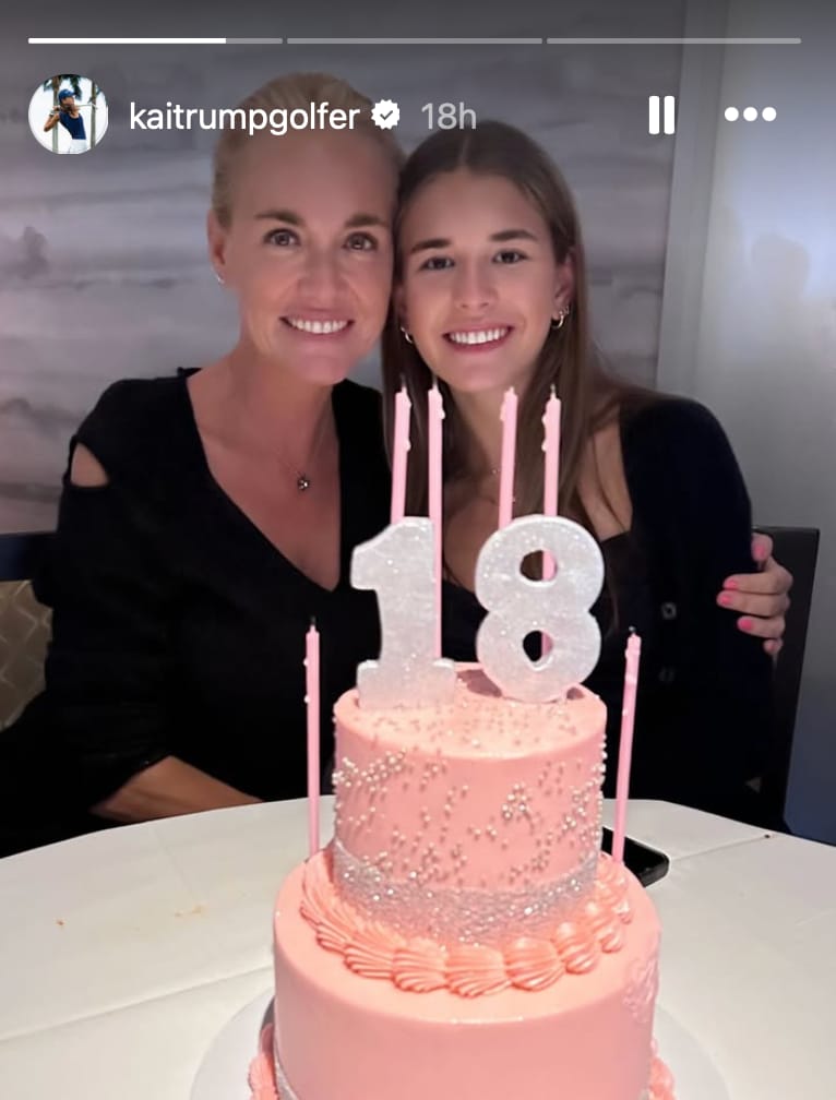 Kai Trump shared photos of her birthday celebration with her parents