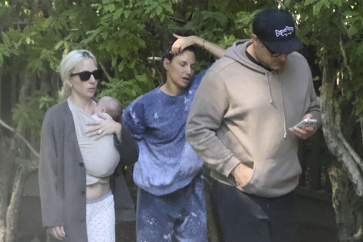 Lady Gaga and her fiancé Michael Polansky and her agent, Alexandra Trustman, on 9/11