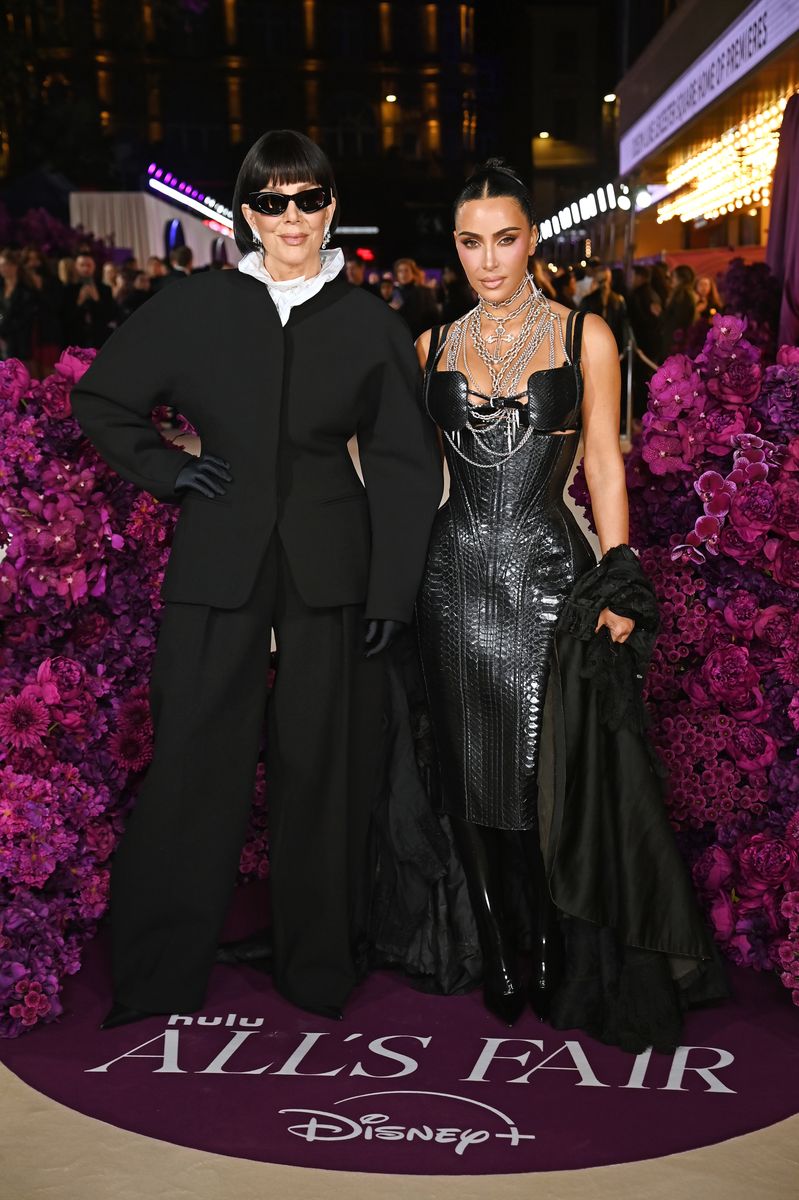LONDON, ENGLAND - OCTOBER 22: Kris Jenner and Kim Kardashian attend the Disney+ London premiere of Hulu's 'All's Fair' on October 22, 2025 in London, England. (Photo by Dave Benett/Getty Images for Disney+)