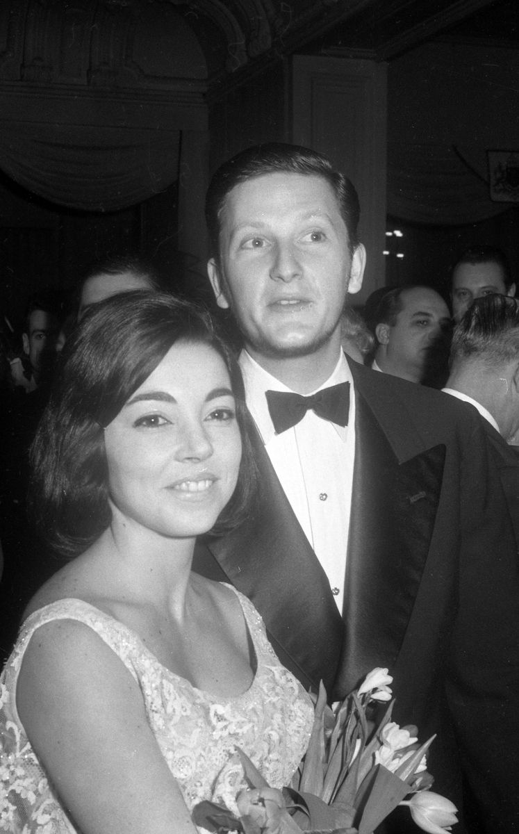 Prince Mirko's grandparents, Tsar Simeon II of Bulgaria and Tsaritsa Margarita Gómez-Acebo, pictured in 1962.