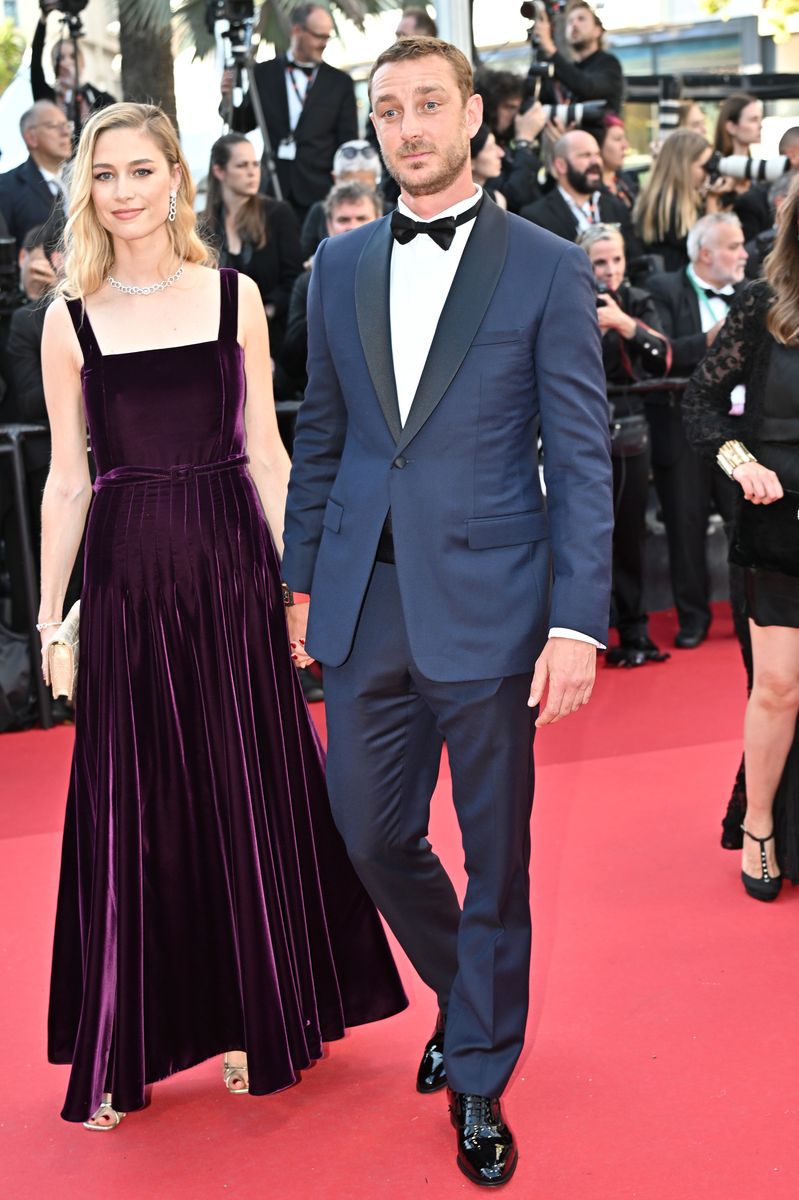 Beatrice Borromeo and Pierre Casiraghi attend the "Le Comte De Monte-Cristo" Red Carpet at the 77th annual Cannes Film Festival