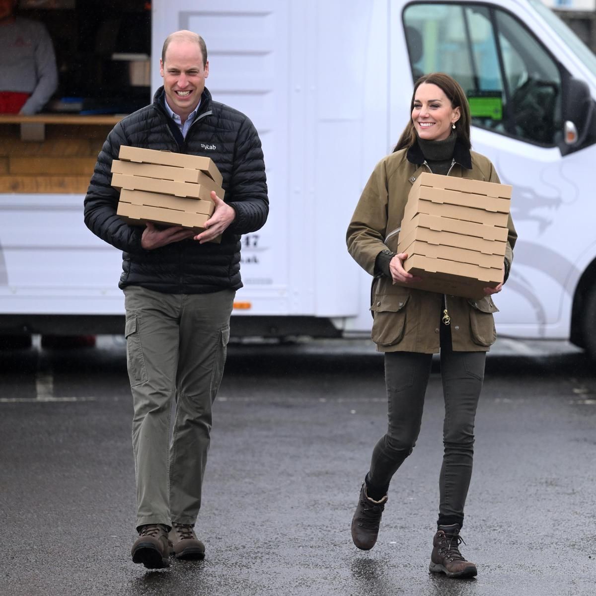 The Prince and Princess picked up pizza during their visit to Wales in April of 2023