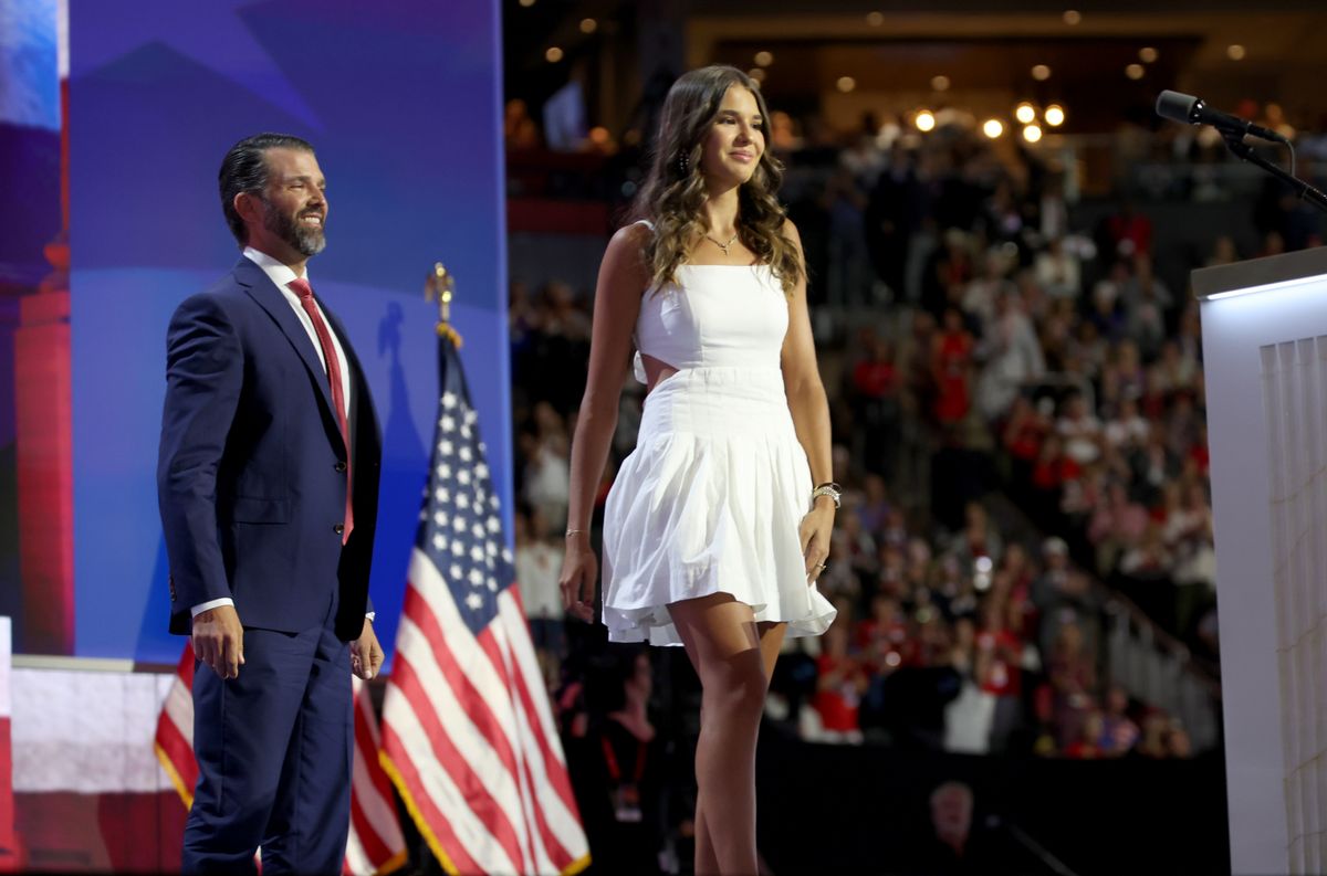 Kai Madison Trump, daughter of Donald Trump Jr. walks across the stage  during the Republican National Convention
