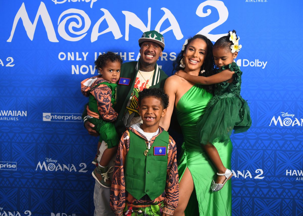 Nick Cannon and Brittany Bell with their children, Golden Sagon, Powerful Queen, Rise Messiah