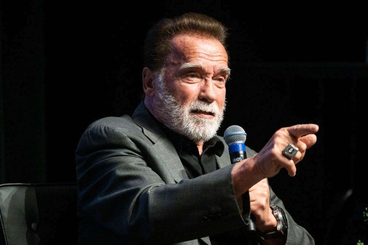 Arnold Schwarzenegger at the Aspen Institute Planet Summit at the University of Southern California in 2025