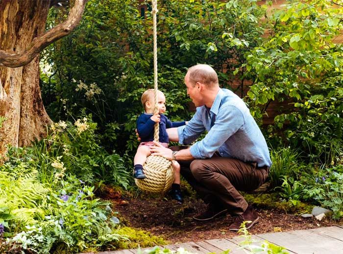 Prince William and Prince Louis