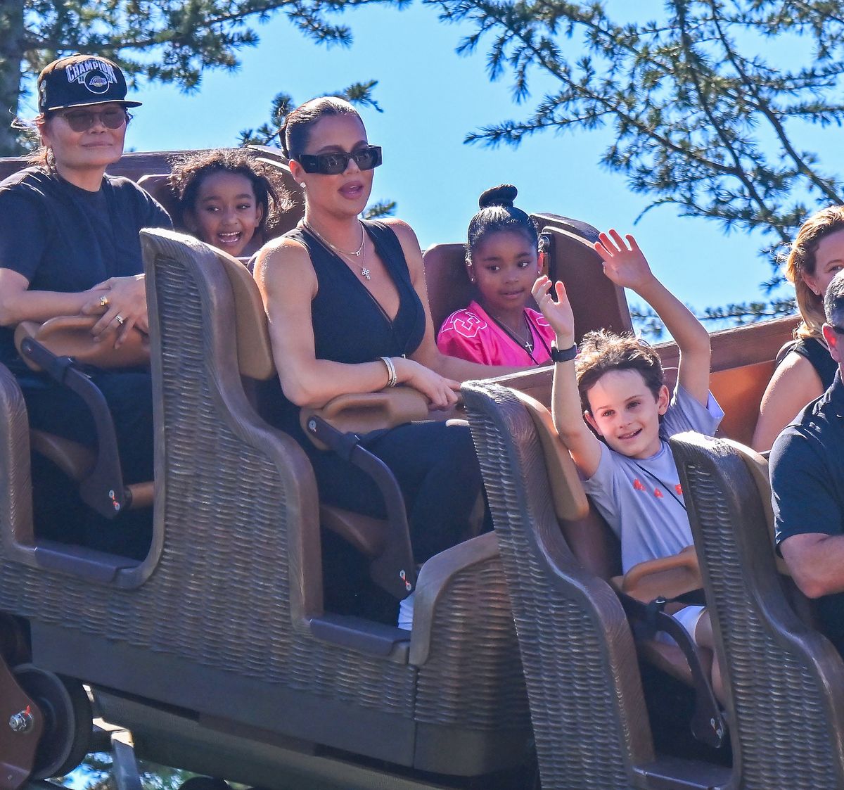 Dream looked like she was having a blast while on one of the rides 