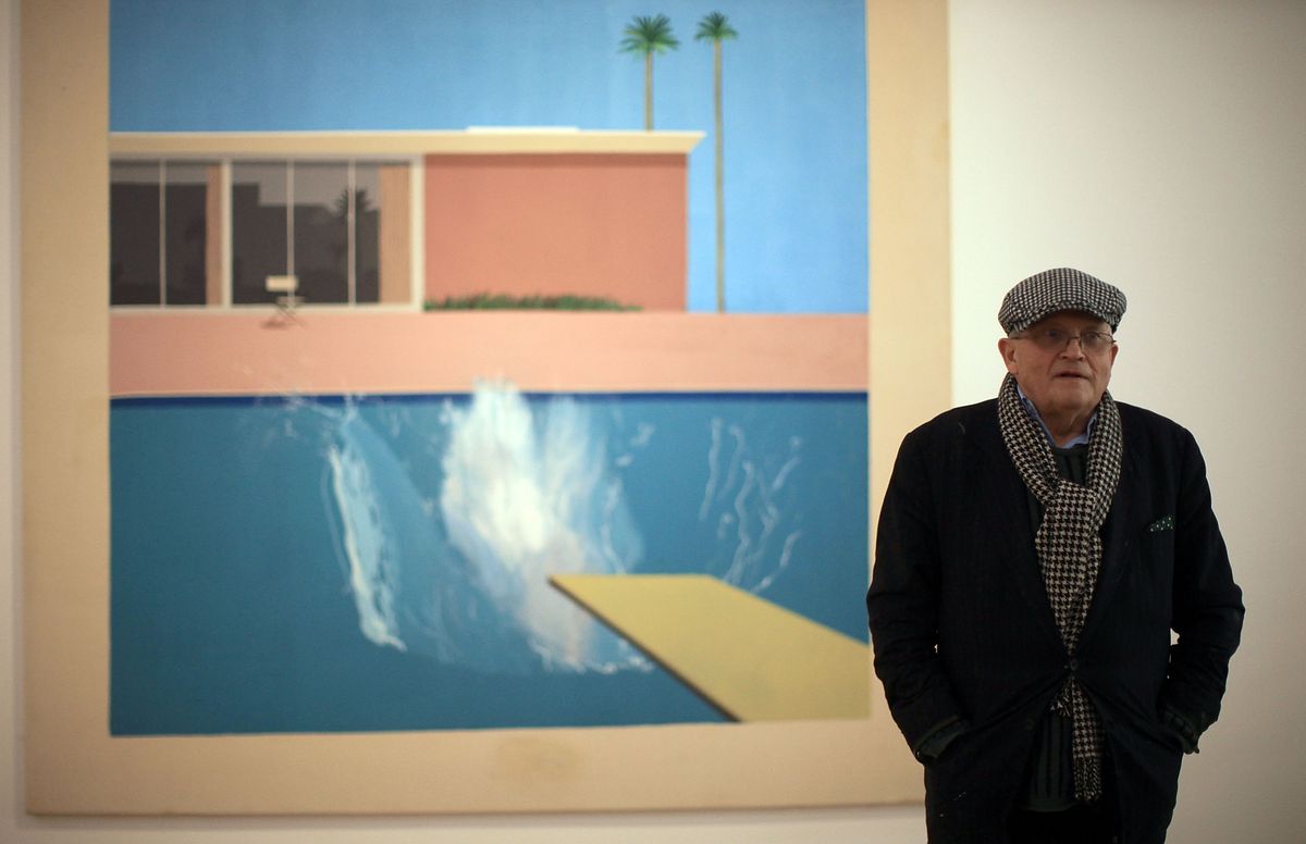 His most famous painting was 'A Bigger Splash,' which inspired two movies