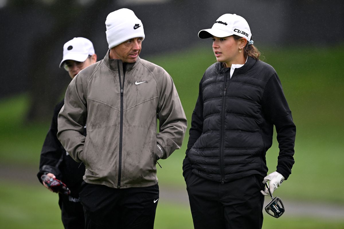 Kai Trump and Rory McIlroy at The Genesis Invitational
