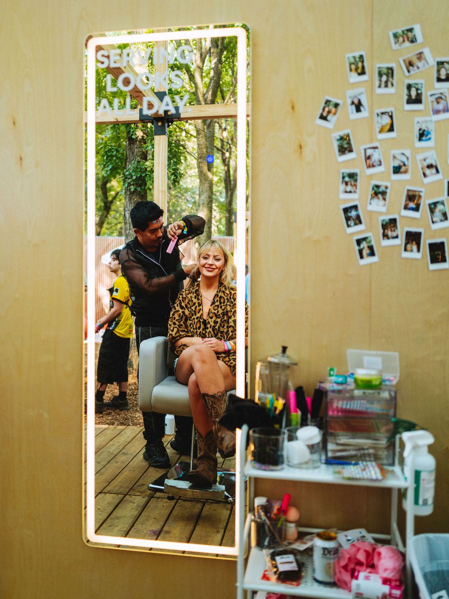 Festival attendees enjoyed personalized styling and hair sessions 