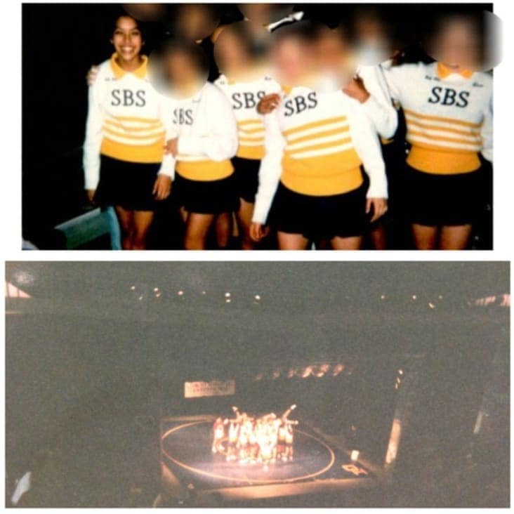 Vanessa Laine Bryant in high school as a cheerleader