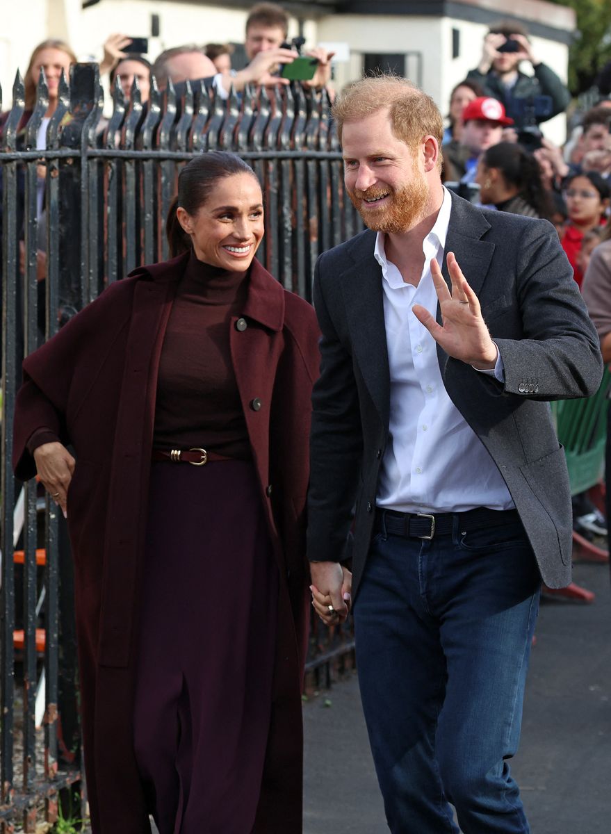 Britain's Prince Harry, Duke of Sussex and his wife Meghan, Duchess of Sussex, arrive to visit the Community Recording Studio (CRS) in Nottingham, central England on October 15, 2026.