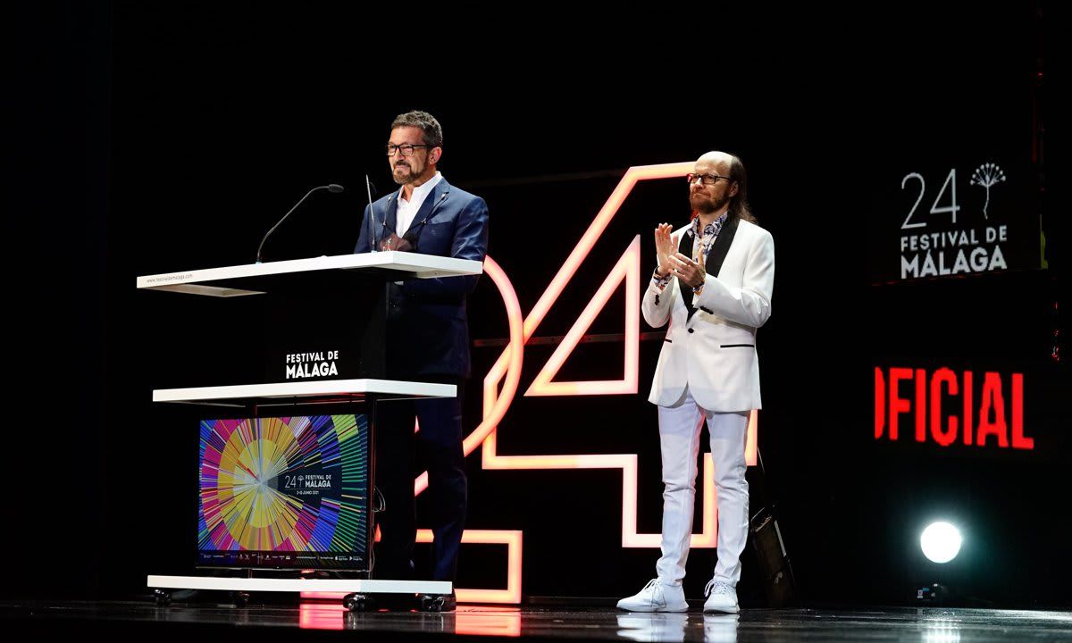 Antonio Banderas (l) and Santiago Segura (r) seen during the