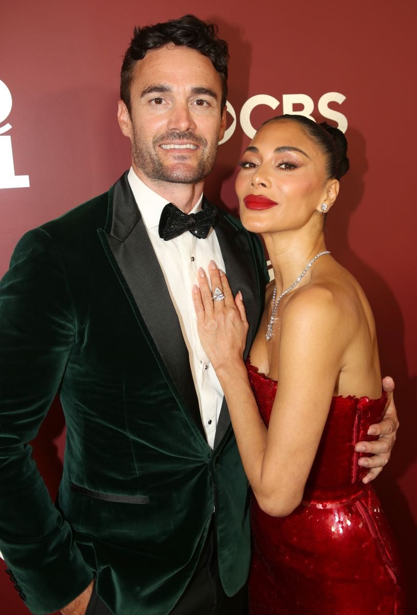 Thom Evans and Nicole Scherzinger attend the 2025 Tony Awards