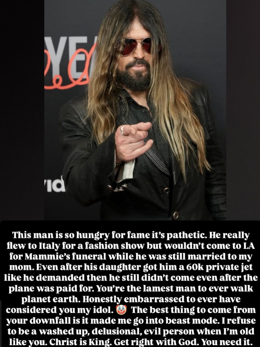 Billy Ray’s son, Trace Cyrus, slams singer for skipping family funeral for a trip to Italy with Elizabeth Hurley