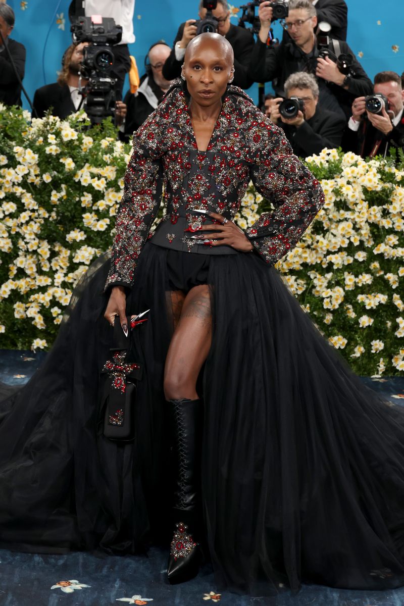 NEW YORK, NEW YORK - MAY 05: Cynthia Erivo attends the 2025 Met Gala Celebrating "Superfine: Tailoring Black Style" at Metropolitan Museum of Art