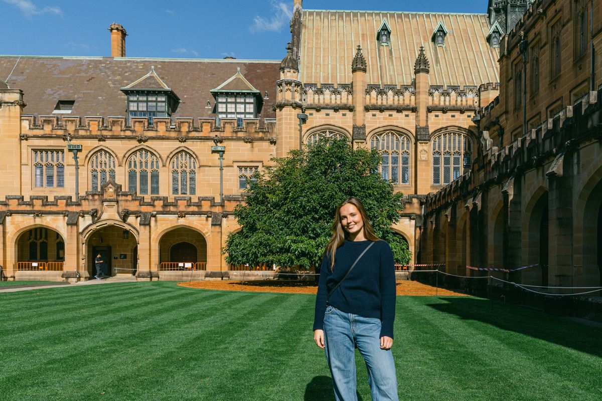 Princess Ingrid Alexandra on the campus of the University of Sydney