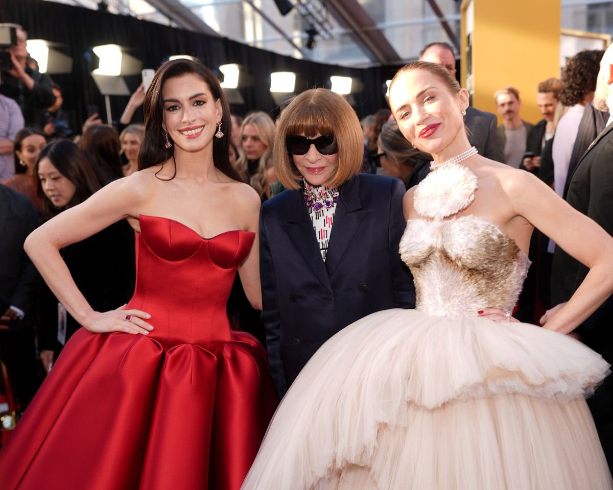 Anne Hathaway, Anna Wintour and Emily Blunt attend the world premiere of The Devil Wears Prada 2 