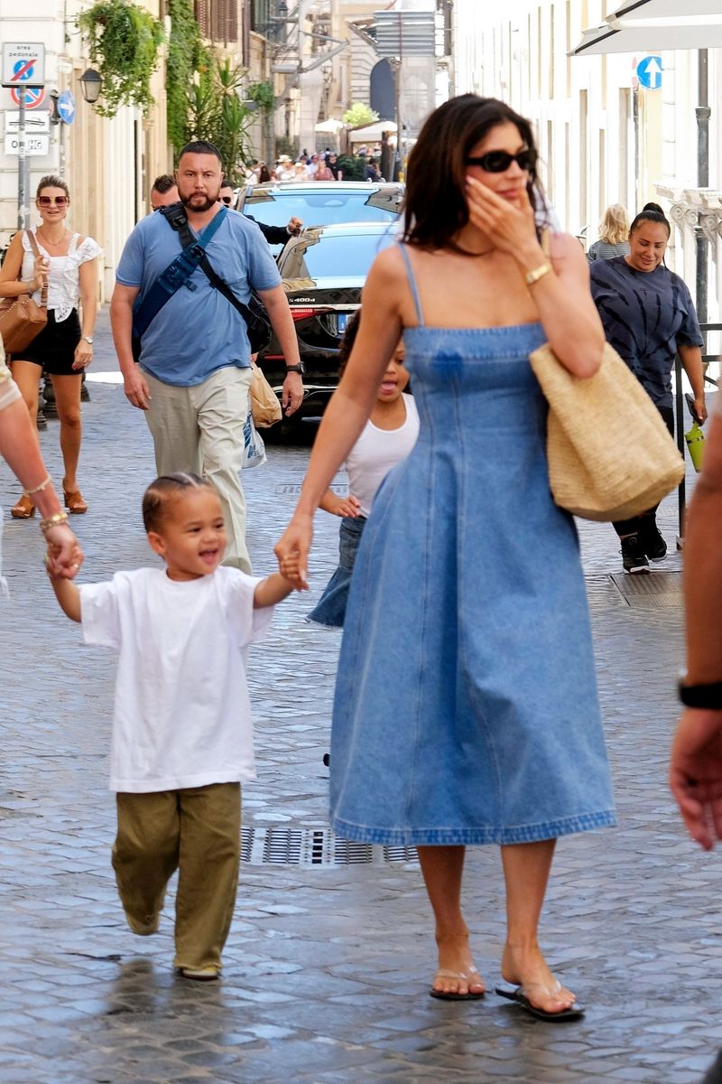 Last year Kylie also traveled to Rome with her kids, Stormi and son Aire.