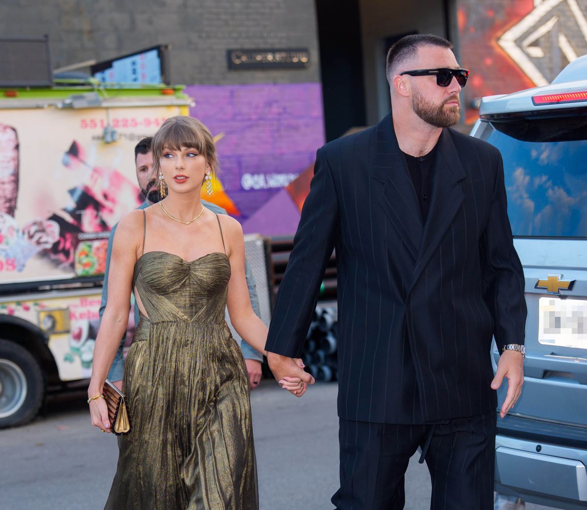 NEW YORK, NY - MAY 16: Taylor Swift and Travis Kelce are seen on May 16, 2026 in New York City. (Photo by XNY/Star Max/GC Images)