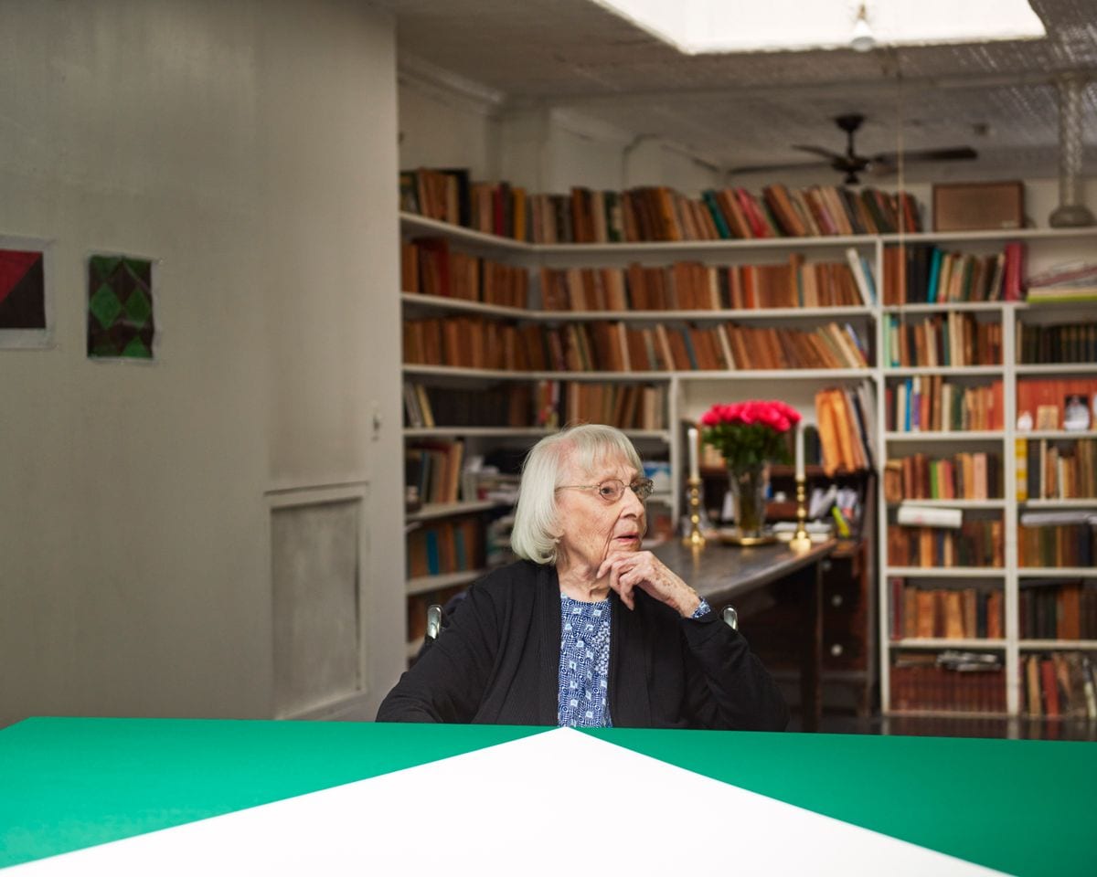 Carmen Herrera, Portrait in her Studio, 2015.